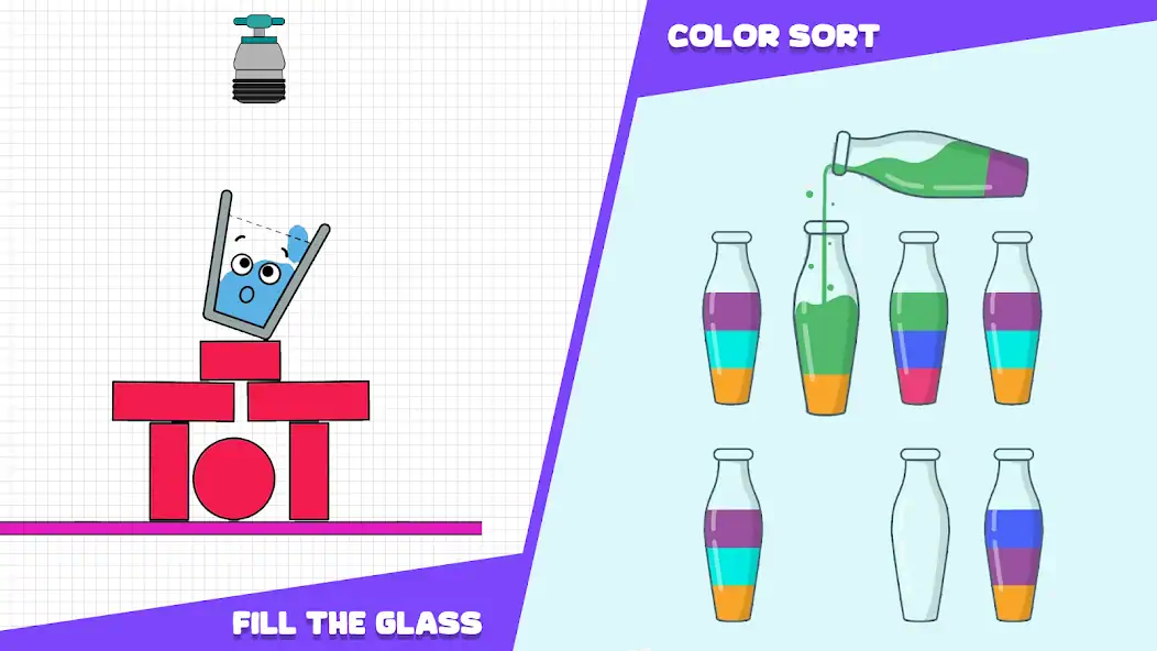 Download Draw Color Fill Water Sort [MOD, Unlimited money/coins] + Hack [MOD, Menu] for Android