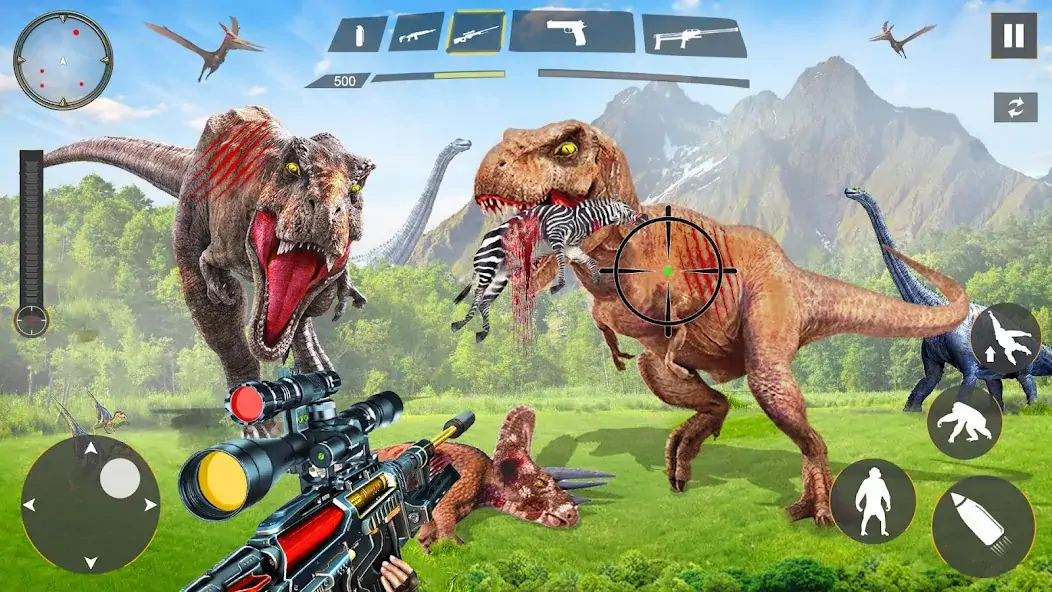 Download Real Dino Hunting Animal Games [MOD, Unlimited money] + Hack [MOD, Menu] for Android
