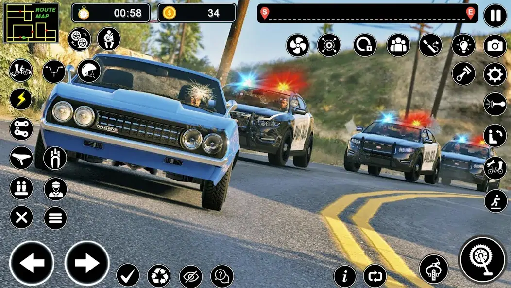 Download Police Car Chase Thief Games [MOD, Unlimited money/gems] + Hack [MOD, Menu] for Android