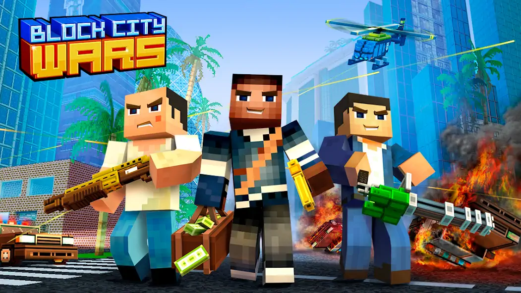 Download Block City Wars: Pixel Shooter [MOD, Unlimited coins] + Hack [MOD, Menu] for Android