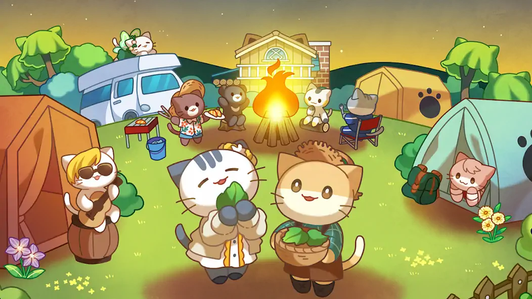 Download Cat Forest - Healing Camp [MOD, Unlimited money/gems] + Hack [MOD, Menu] for Android