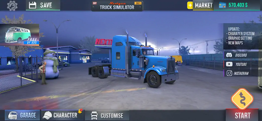 Download Nextgen: Truck Simulator [MOD, Unlimited coins] + Hack [MOD, Menu] for Android