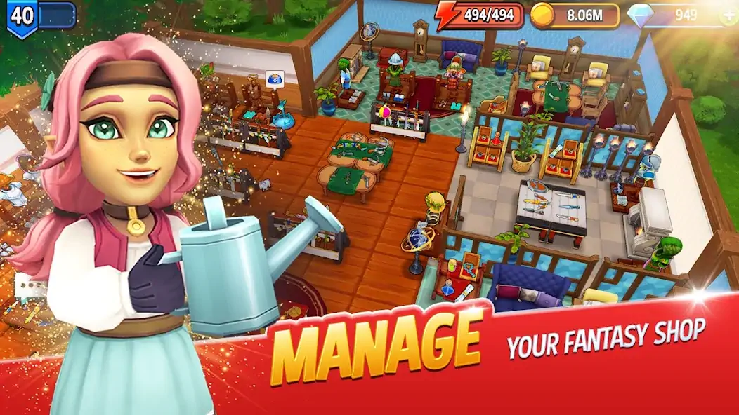 Download Shop Titans: RPG Idle Tycoon [MOD, Unlimited coins] + Hack [MOD, Menu] for Android