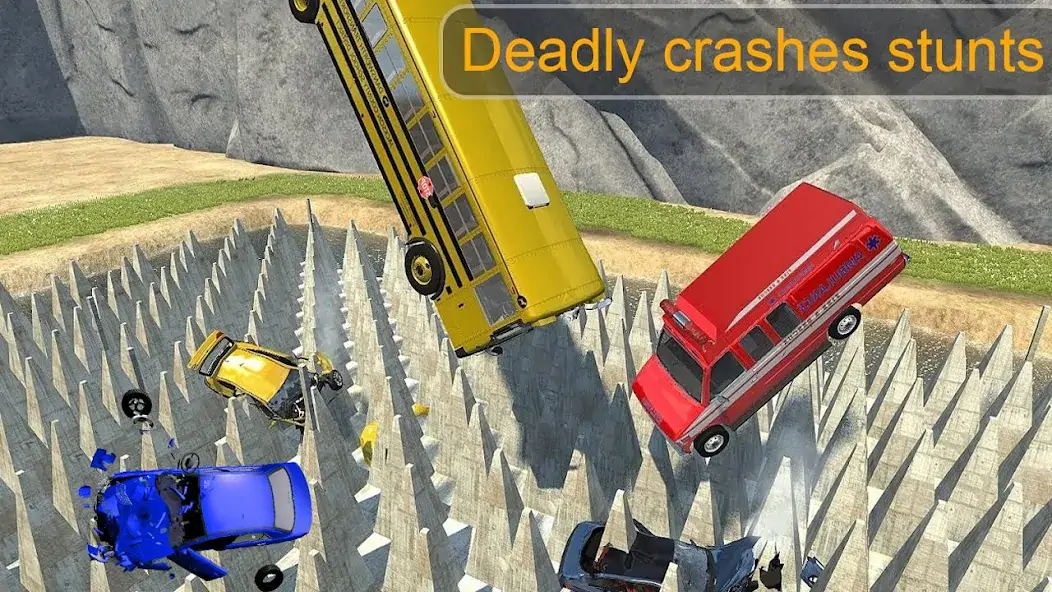 Download Beam Drive Crash Death Stair C [MOD, Unlimited money] + Hack [MOD, Menu] for Android