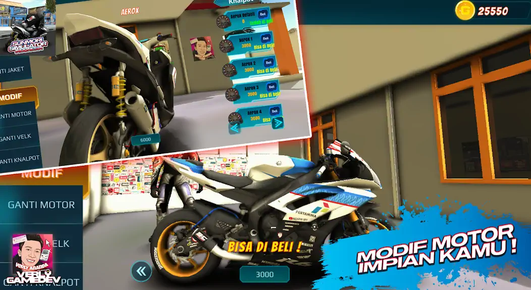 Download Sunmori Simulator Indonesia 3D [MOD, Unlimited coins] + Hack [MOD, Menu] for Android