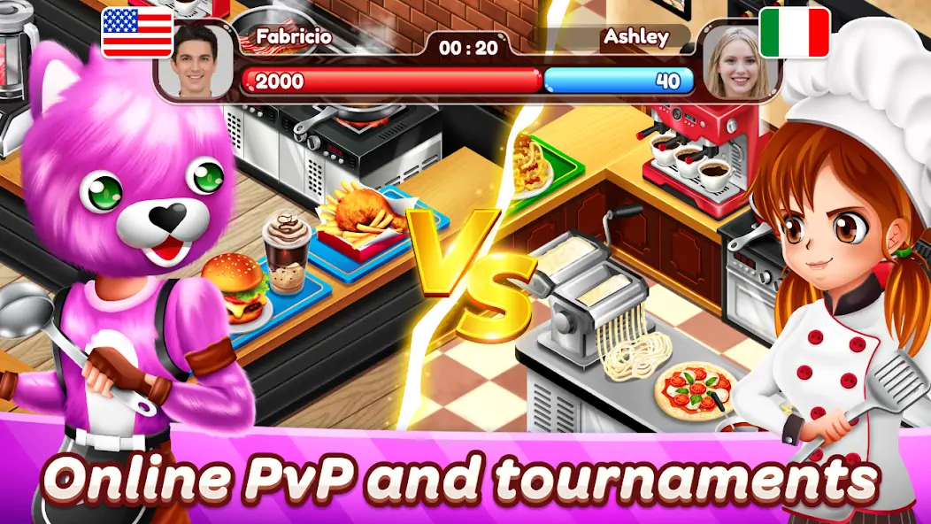 Download Cafe Panic: Cooking games [MOD, Unlimited coins] + Hack [MOD, Menu] for Android