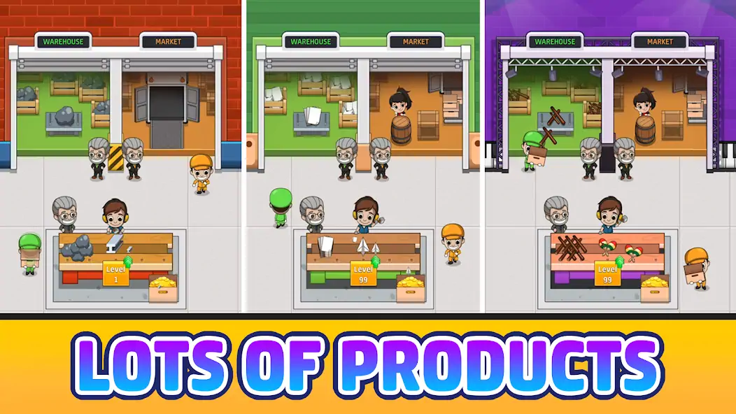 Download Idle Factory Tycoon: Business! [MOD, Unlimited money/gems] + Hack [MOD, Menu] for Android