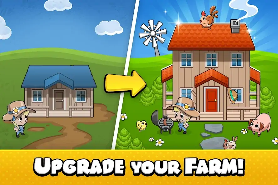 Download Idle Farm Tycoon - Merge Crops [MOD, Unlimited coins] + Hack [MOD, Menu] for Android