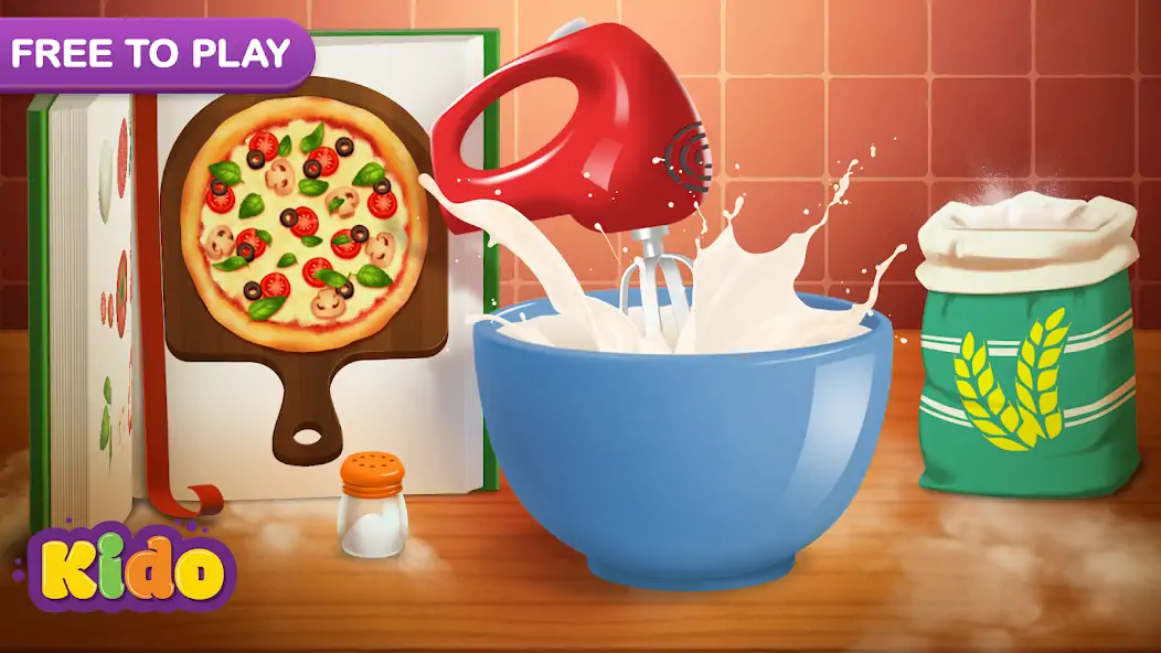 Download Pizza Baking Kids Games [MOD, Unlimited money/gems] + Hack [MOD, Menu] for Android