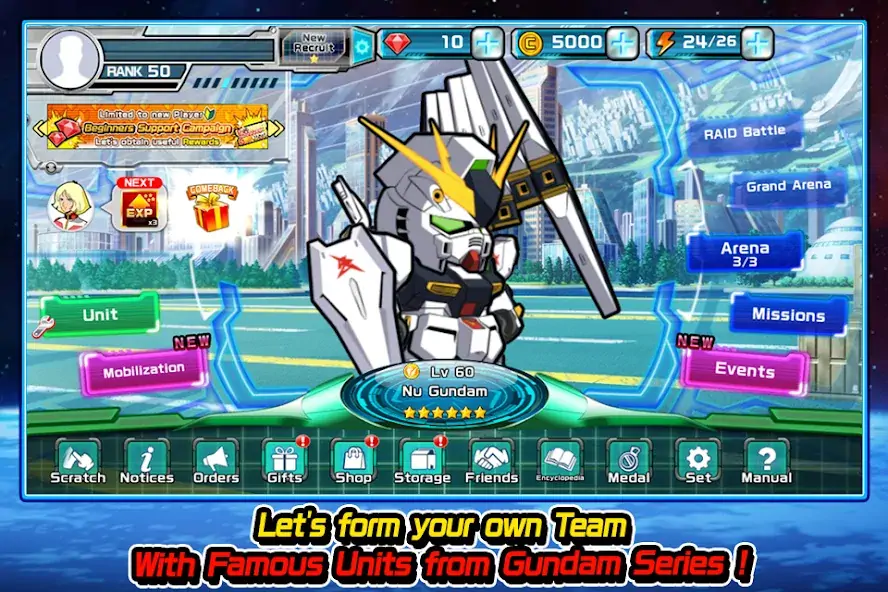 Download LINE: Gundam Wars [MOD, Unlimited money] + Hack [MOD, Menu] for Android