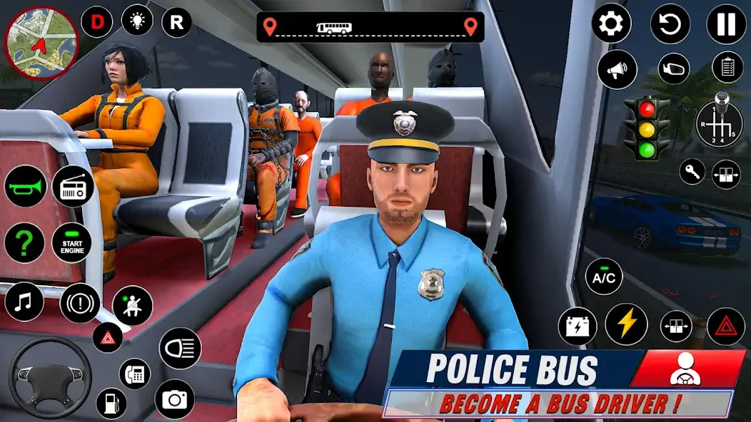 Download Police Bus Simulator Bus Games [MOD, Unlimited money] + Hack [MOD, Menu] for Android