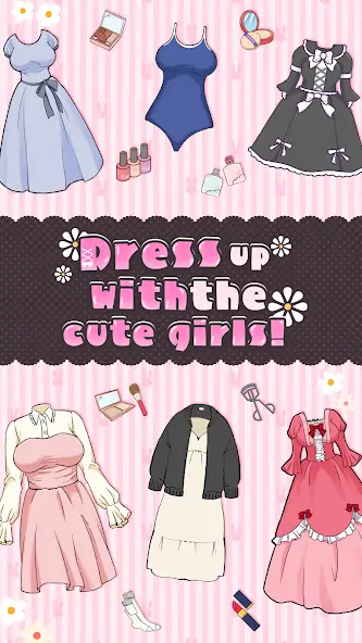 Download Dress up with the cute girls! [MOD, Unlimited money/coins] + Hack [MOD, Menu] for Android