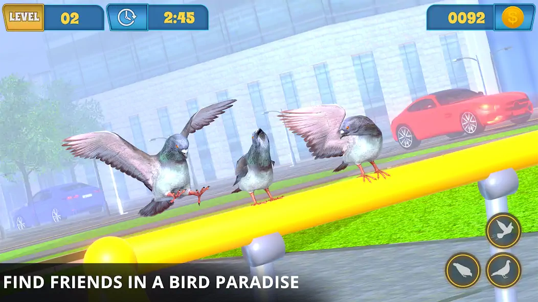 Download Flying Pigeon Bird simulator [MOD, Unlimited money/gems] + Hack [MOD, Menu] for Android