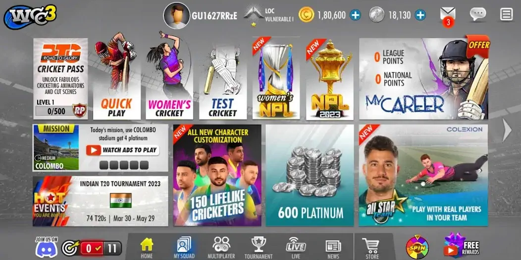 Download World Cricket Championship 3 [MOD, Unlimited money] + Hack [MOD, Menu] for Android