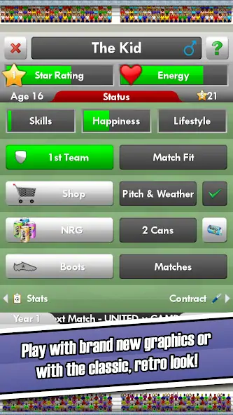 Download New Star Soccer [MOD, Unlimited money] + Hack [MOD, Menu] for Android