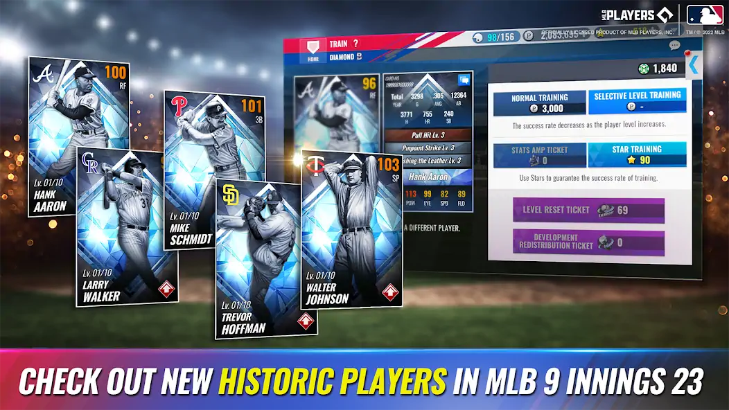 Download MLB 9 Innings 23 [MOD, Unlimited money/coins] + Hack [MOD, Menu] for Android