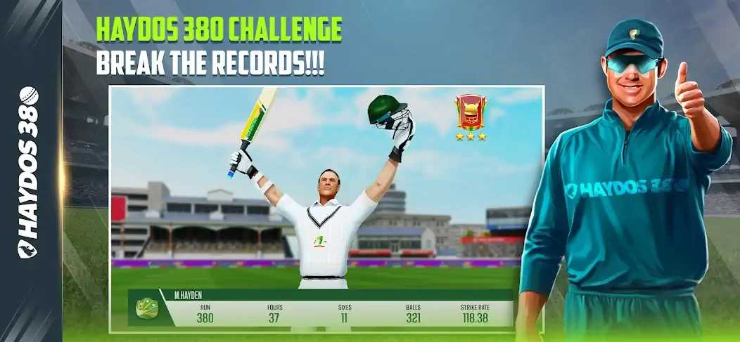 Download Haydos 380: Cricket Game [MOD, Unlimited money/coins] + Hack [MOD, Menu] for Android