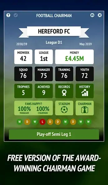 Download Football Chairman (Soccer) [MOD, Unlimited money] + Hack [MOD, Menu] for Android