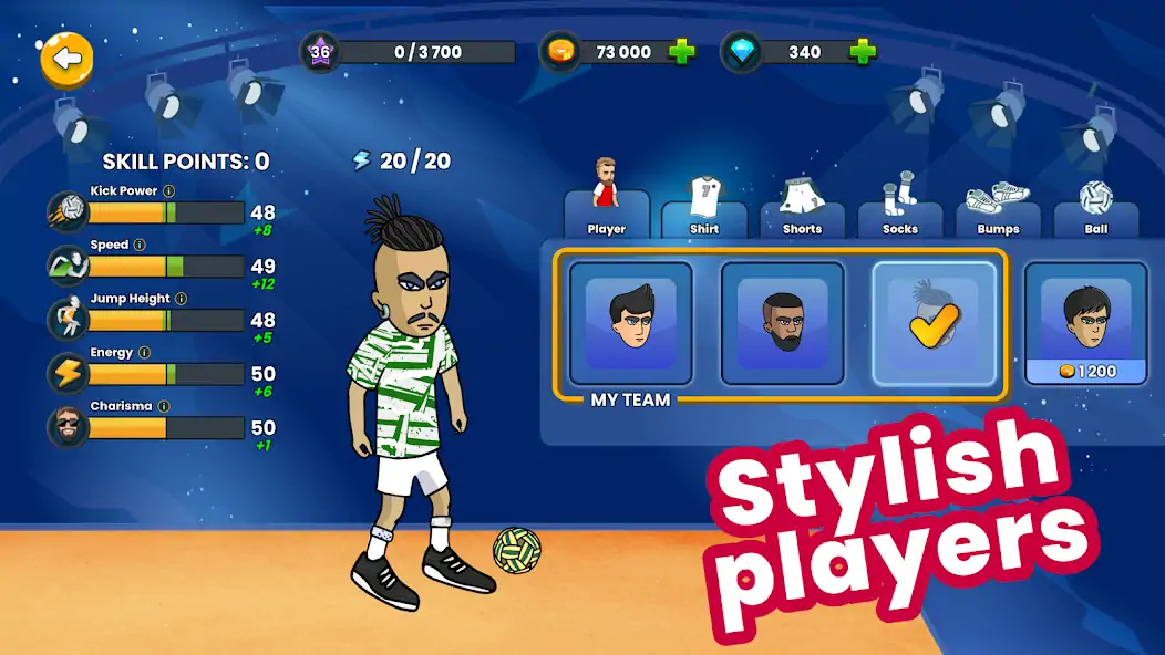 Download Soccer Spike - Kick Volleyball [MOD, Unlimited coins] + Hack [MOD, Menu] for Android