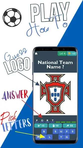 Download National Teams Logo quiz [MOD, Unlimited money] + Hack [MOD, Menu] for Android