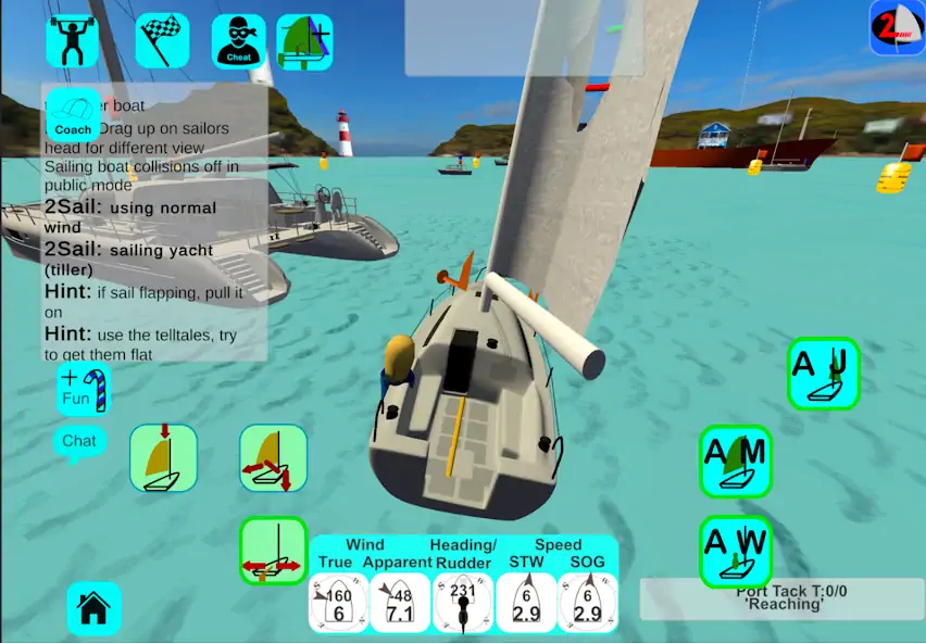 Download 2Sail Sailing Simulator [MOD, Unlimited money/coins] + Hack [MOD, Menu] for Android