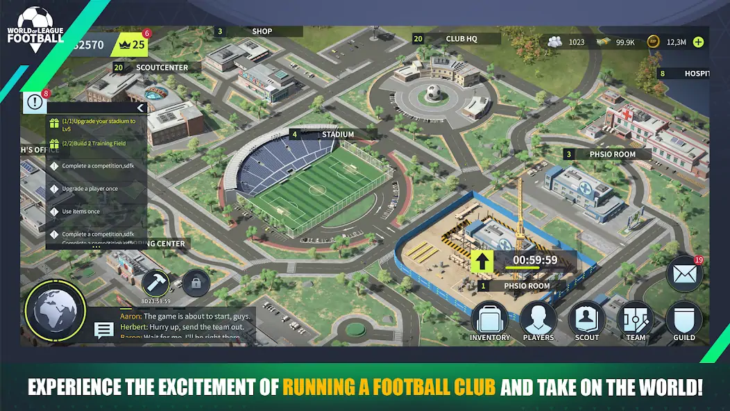 Download World of League Football [MOD, Unlimited money] + Hack [MOD, Menu] for Android