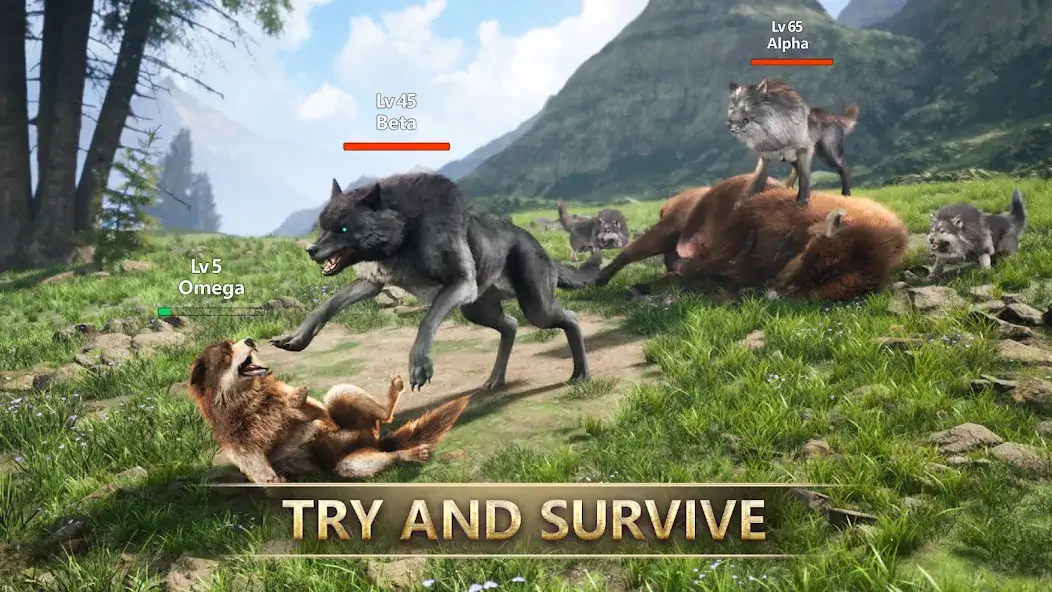 Download Wolf Game: Wild Animal Wars [MOD, Unlimited money] + Hack [MOD, Menu] for Android