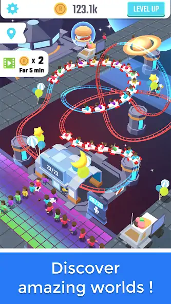 Download Idle Roller Coaster [MOD, Unlimited coins] + Hack [MOD, Menu] for Android