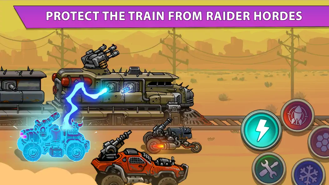 Download Rails of Fury: Train Defence [MOD, Unlimited coins] + Hack [MOD, Menu] for Android