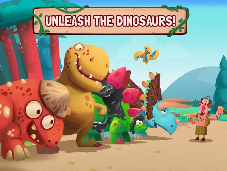 Download Dino Bash: Dinosaur Battle [MOD, Unlimited money/gems] + Hack [MOD, Menu] for Android