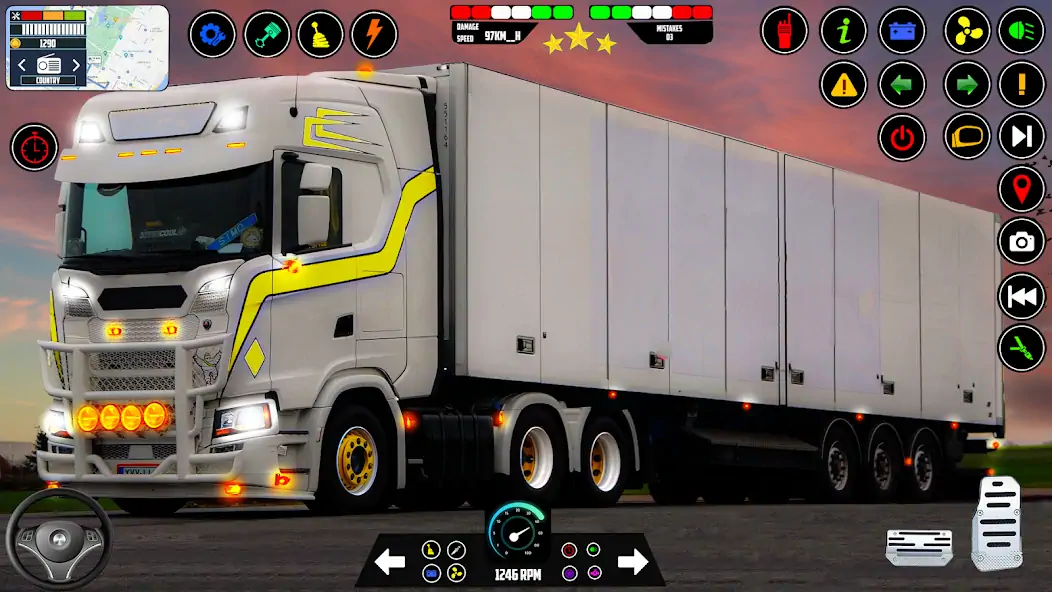 Download Euro Truck Games Cargo Driving [MOD, Unlimited money/coins] + Hack [MOD, Menu] for Android