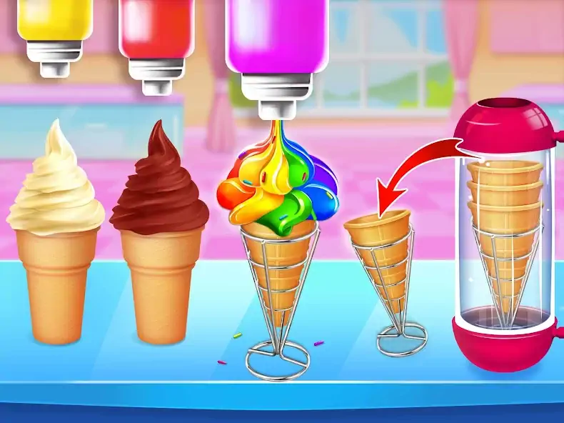 Download Ice Cream Cone-Ice Cream Games [MOD, Unlimited coins] + Hack [MOD, Menu] for Android