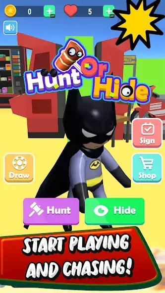 Download Hit or Hunt or Hide and Seek [MOD, Unlimited money/gems] + Hack [MOD, Menu] for Android