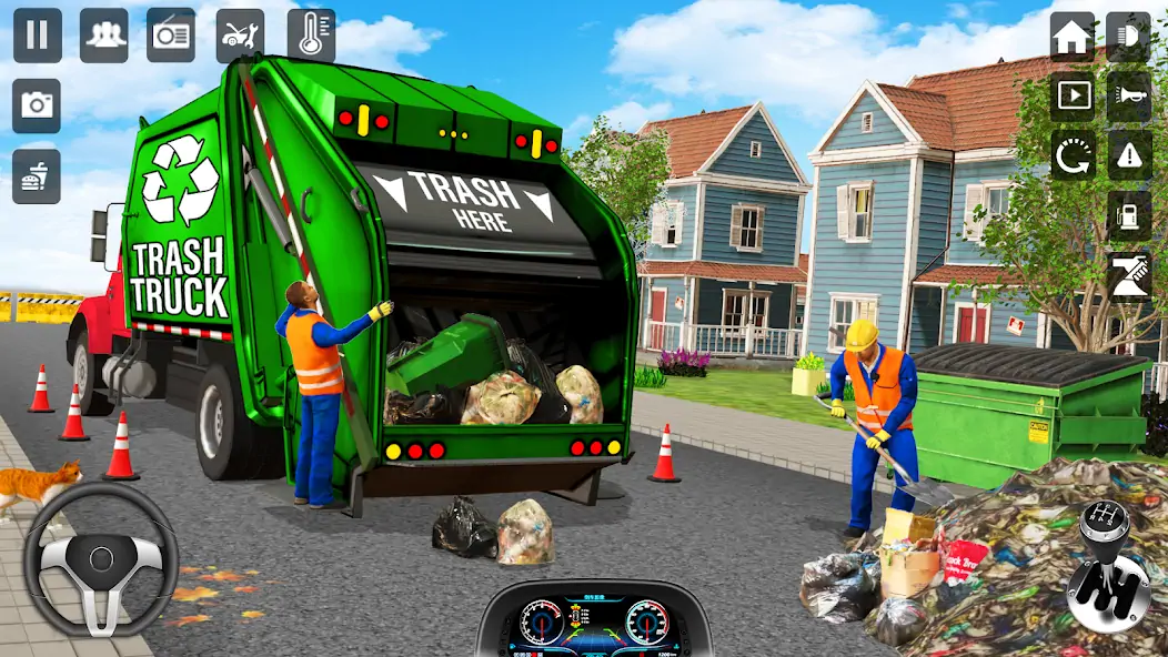 Download Trash Truck Games Simulator 3D [MOD, Unlimited money/gems] + Hack [MOD, Menu] for Android