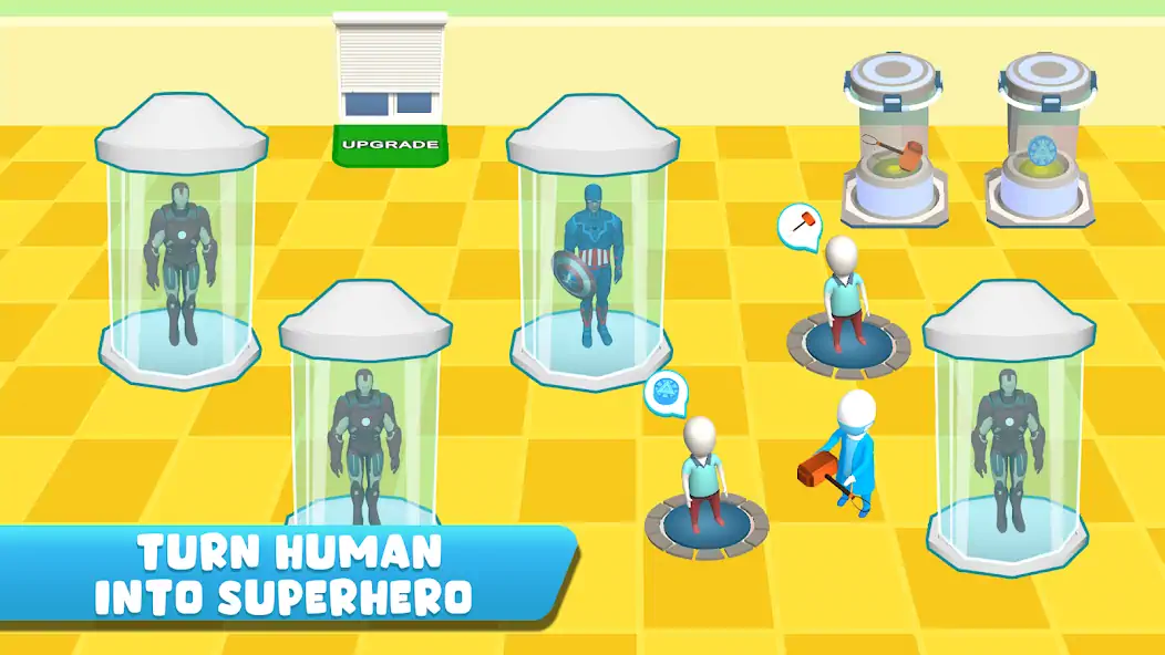 Download Superhero Lab [MOD, Unlimited coins] + Hack [MOD, Menu] for Android