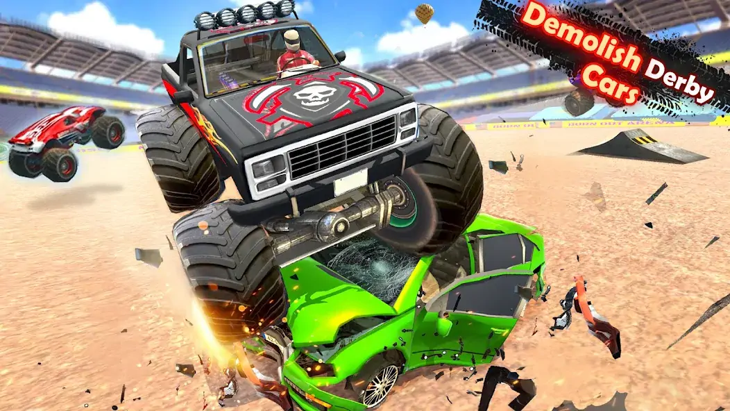 Download Demolition Derby Truck Stunts [MOD, Unlimited money/gems] + Hack [MOD, Menu] for Android