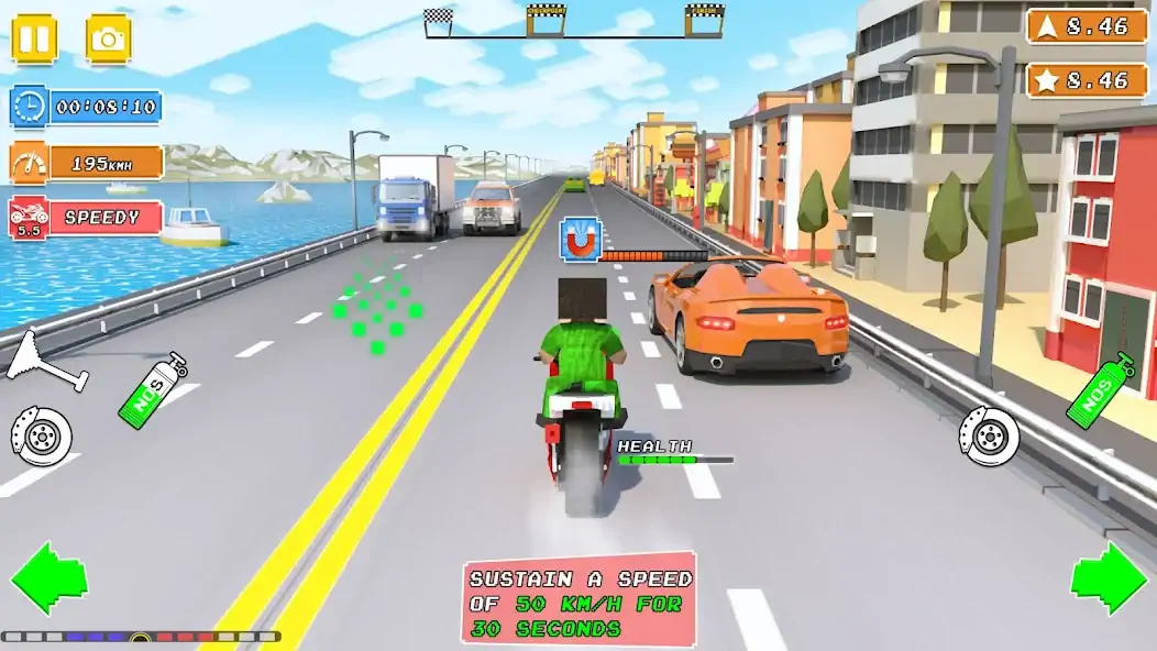 Download Blocky Bike Rider: Moto Racing [MOD, Unlimited money] + Hack [MOD, Menu] for Android