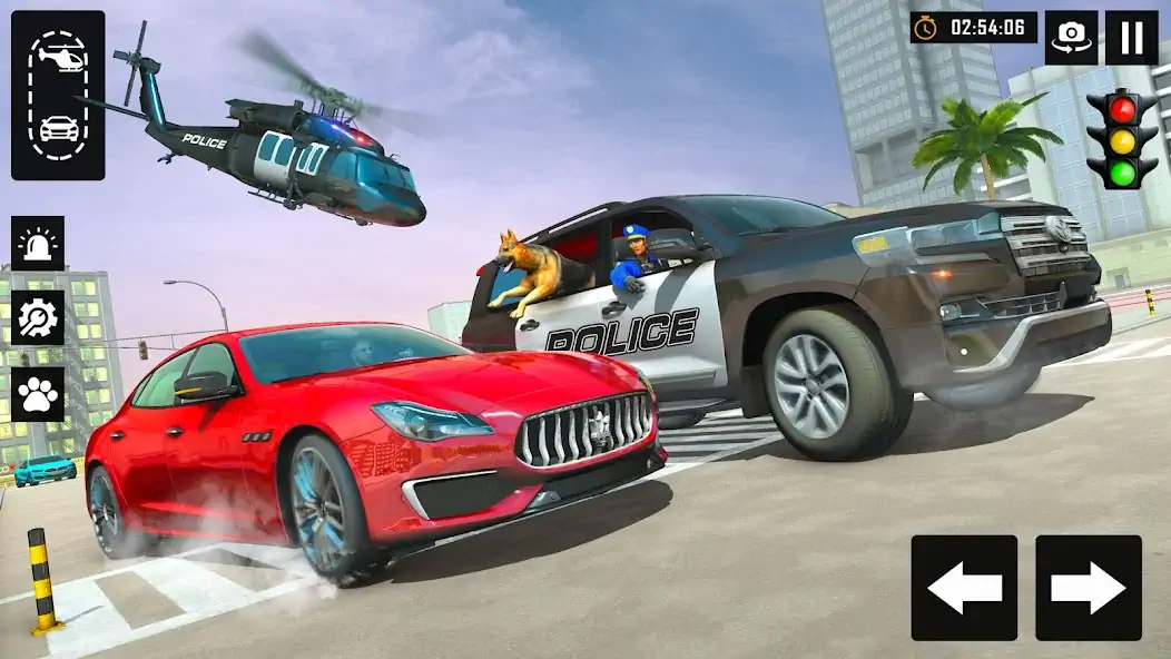 Download US Police Dog City Crime Chase [MOD, Unlimited coins] + Hack [MOD, Menu] for Android
