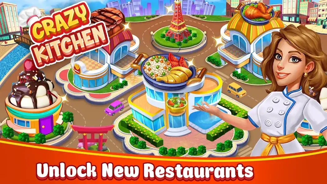 Download Food Game Crazy Super Chef [MOD, Unlimited money/coins] + Hack [MOD, Menu] for Android