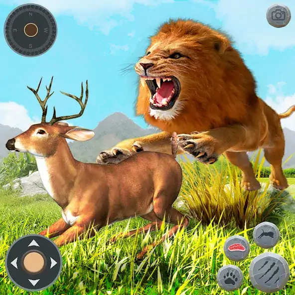 Download Lion Simulator Wild Animal 3D [MOD, Unlimited money/gems] + Hack [MOD, Menu] for Android
