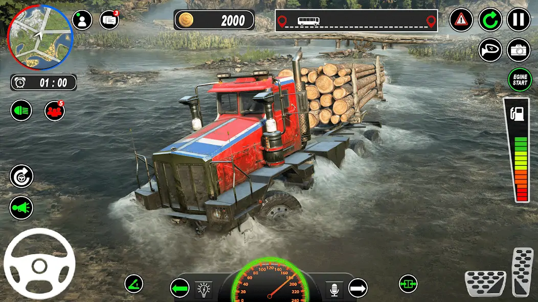 Download Offroad Mud Truck Simulator 3D [MOD, Unlimited coins] + Hack [MOD, Menu] for Android