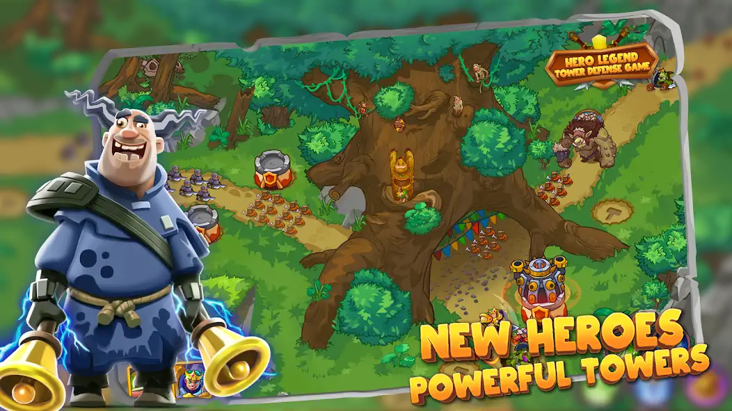 Download Hero Legend Tower Defense Game [MOD, Unlimited coins] + Hack [MOD, Menu] for Android