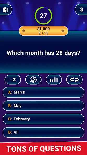 Download Millionaire Trivia Game Quiz [MOD, Unlimited money/gems] + Hack [MOD, Menu] for Android