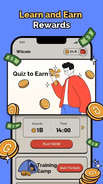 Download Witcoin: Learn & Earn Money [MOD, Unlimited coins] + Hack [MOD, Menu] for Android