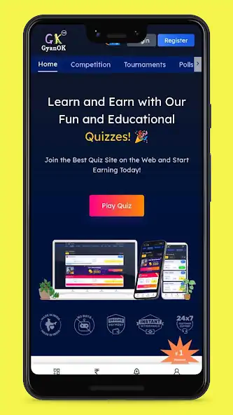 Download GyanOK - Play Quiz Earn Money [MOD, Unlimited money] + Hack [MOD, Menu] for Android