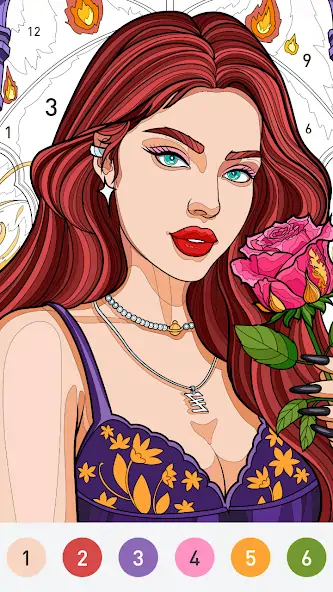 Download Lady Color - Paint by number [MOD, Unlimited money] + Hack [MOD, Menu] for Android