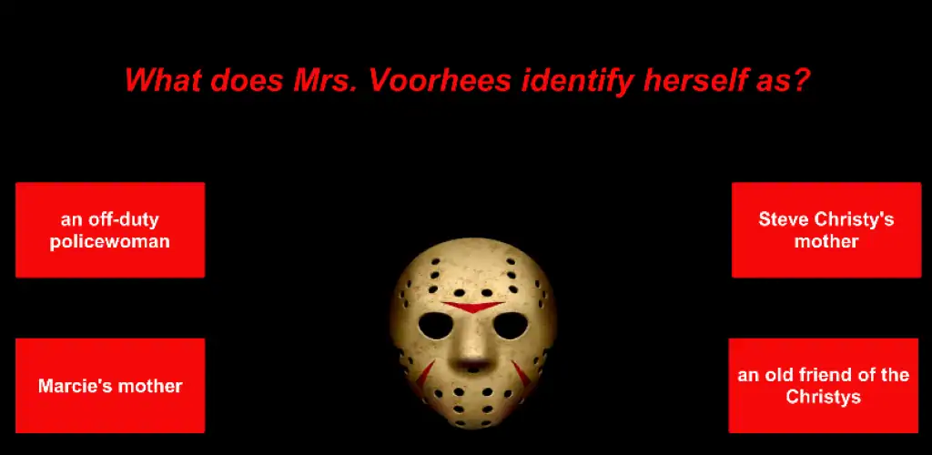 Download Jason Voorhees Quiz Challenge [MOD, Unlimited money/coins] + Hack [MOD, Menu] for Android