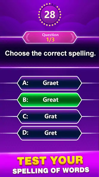 Download Spelling Quiz - Word Trivia [MOD, Unlimited money/coins] + Hack [MOD, Menu] for Android
