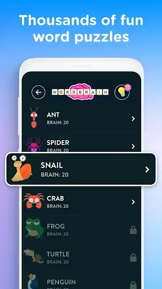 Download WordBrain - Word puzzle game [MOD, Unlimited money/gems] + Hack [MOD, Menu] for Android