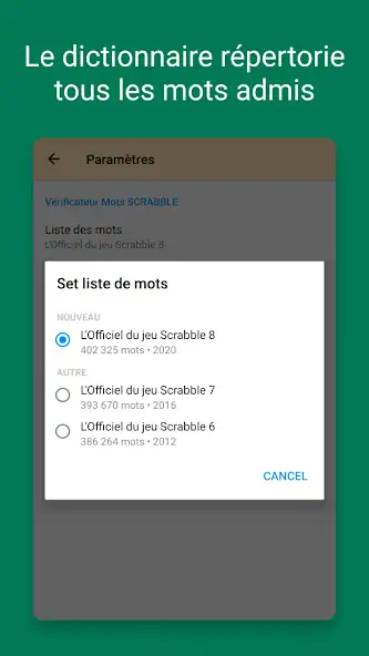 Download Verificateur Mots SCRABBLE [MOD, Unlimited money] + Hack [MOD, Menu] for Android